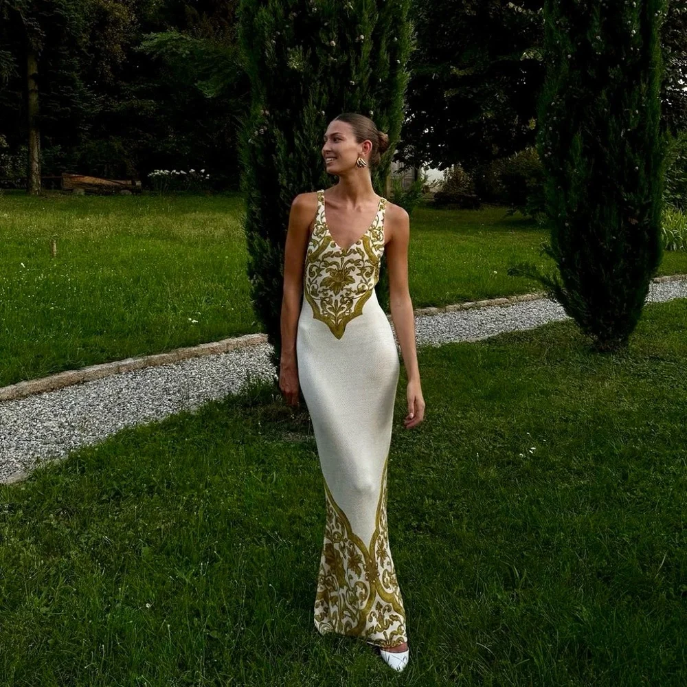 NWT | Savannah Morrow Bruna Sicilian Viscose Maxi Dress ($560 MSRP) - Picture 4 of 7